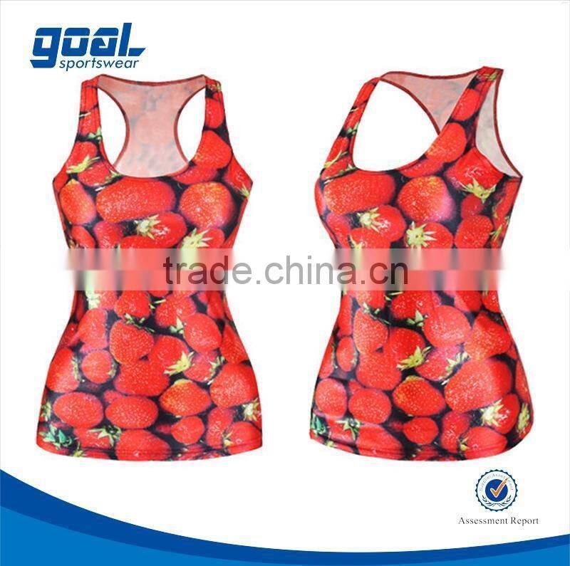 New design outdoor sports racer back tank tops