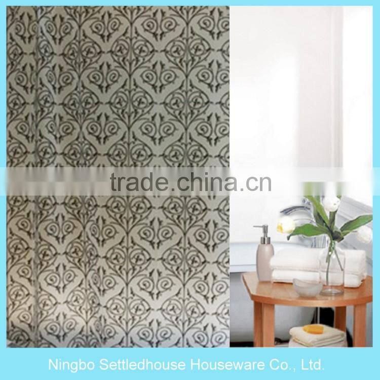 2016 new pvc luxurious plastic curtains printing door shower curtains