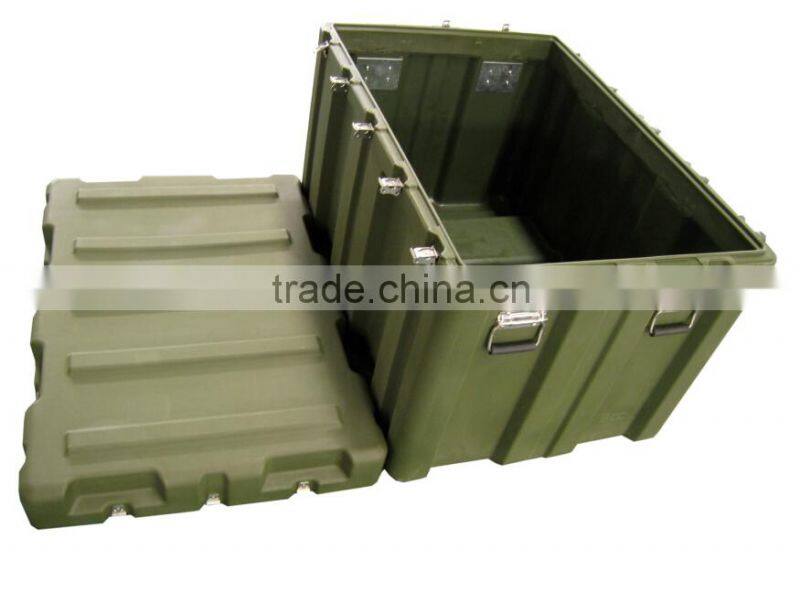 Rotomoulding military logistic case, military equipment box with hard PE