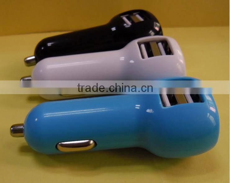 2016 New product usb car charger with twin socket