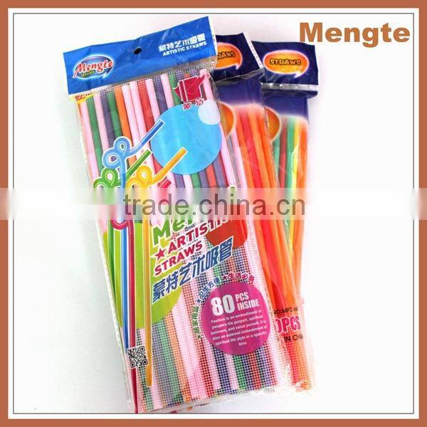 Unique Hot Sale disposable flexible plastic artistical drinking straw