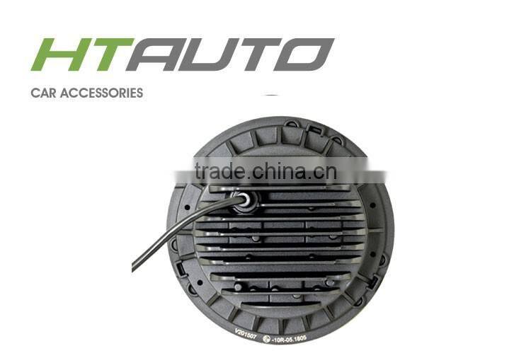 HTAUTO LED Auxiliary Work 7" Round Led Headlight All Round Halo Ring Motorcycle Spotlight Daymaker Headlight for JEEP Harley