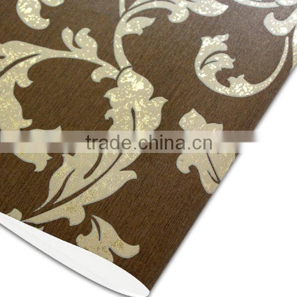 Pretty gold leaf foil vinyl wallpaper