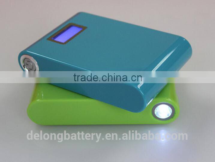 Mobile battery charger smart portable power bank 10400mah LCD display power bank
