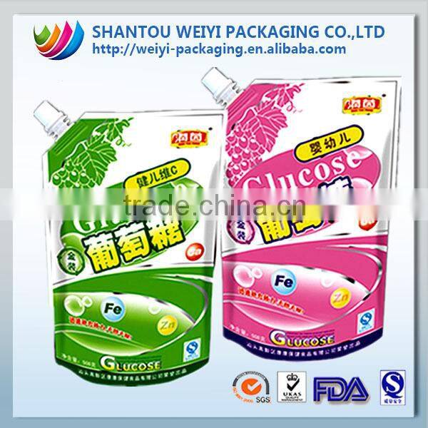 Popular resealable stand up pouch with spout sweet bean sauce filling