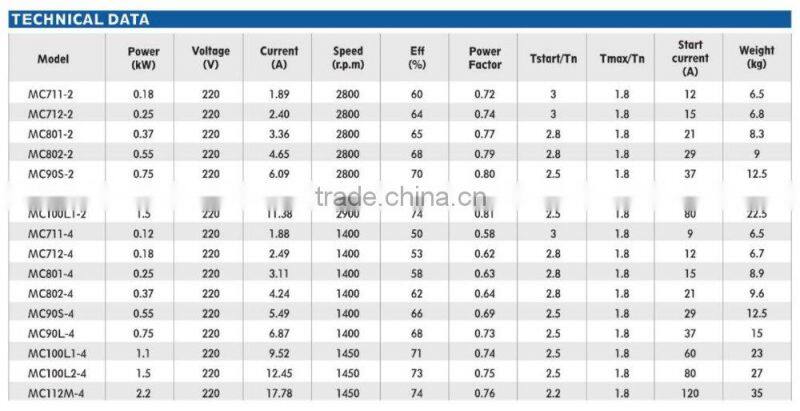 MC single phase asynchronous motor for refrigerator condenser fan