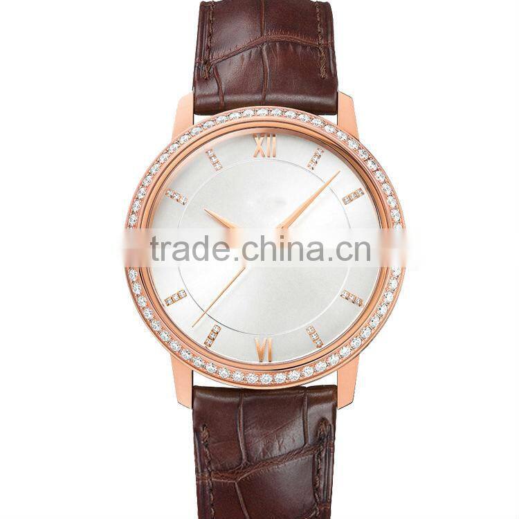 diamond quartz ladies18k gold watch japanese movement watches