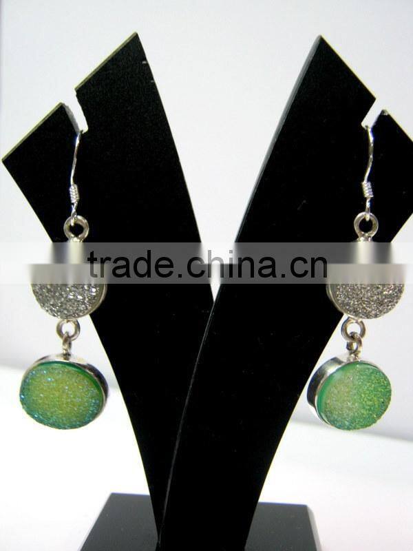 Multi Sapphire Tumble Natural Gemstones Earrings, 925 Solid Sterling Silver Earrings, Designer Facet Gemstone Dangle Earrings