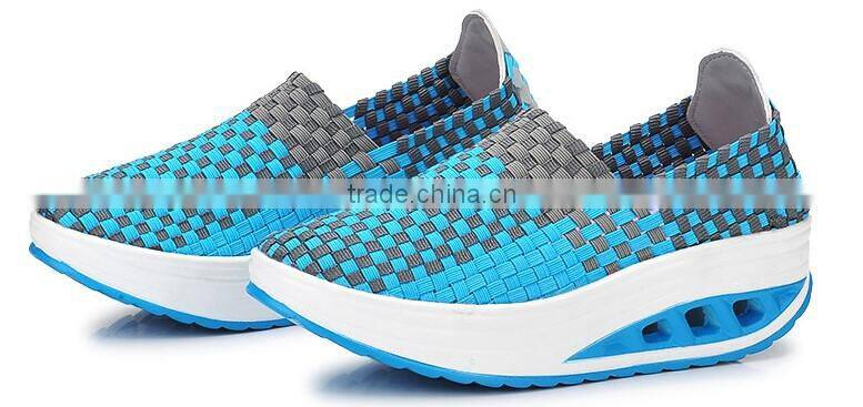 LADY SHAKE SHOES WOVEN ELASTIC SHOES CASUAL SHOES