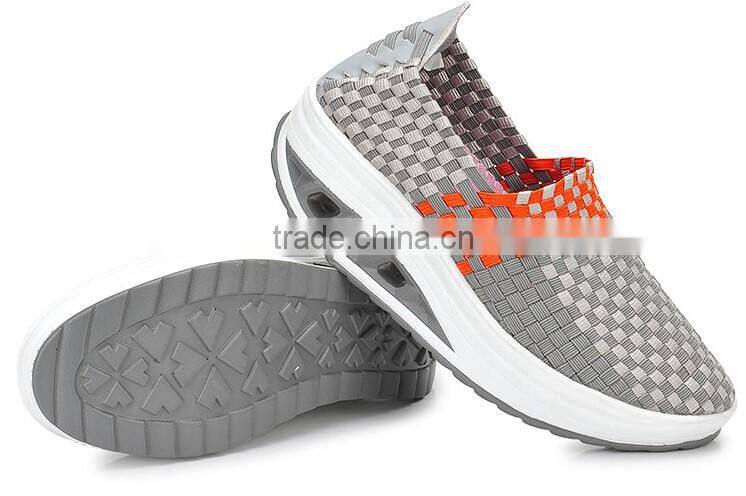 LADY SHAKE SHOES WOVEN ELASTIC SHOES CASUAL SHOES