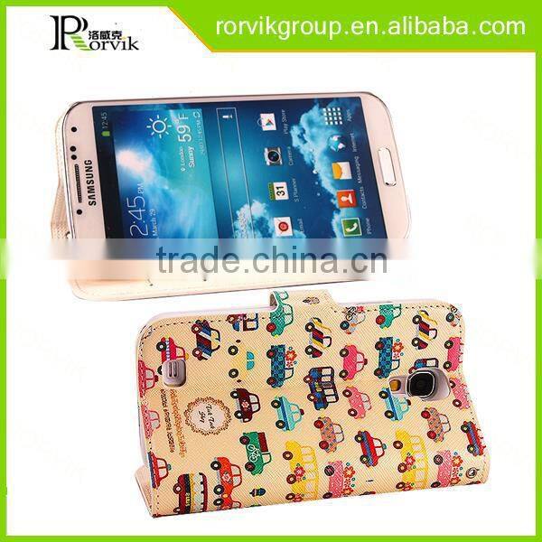 2 in 1 PU Leather Cell Phone Case Sublimation Printed Technology for Samsung Galaxy S4 I9500