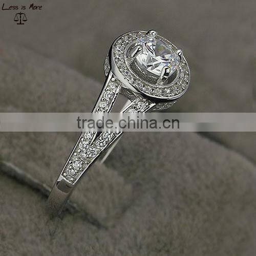 Factory Produce Custom 925 Sterling Silver Ring Simple Design Wedding Ring