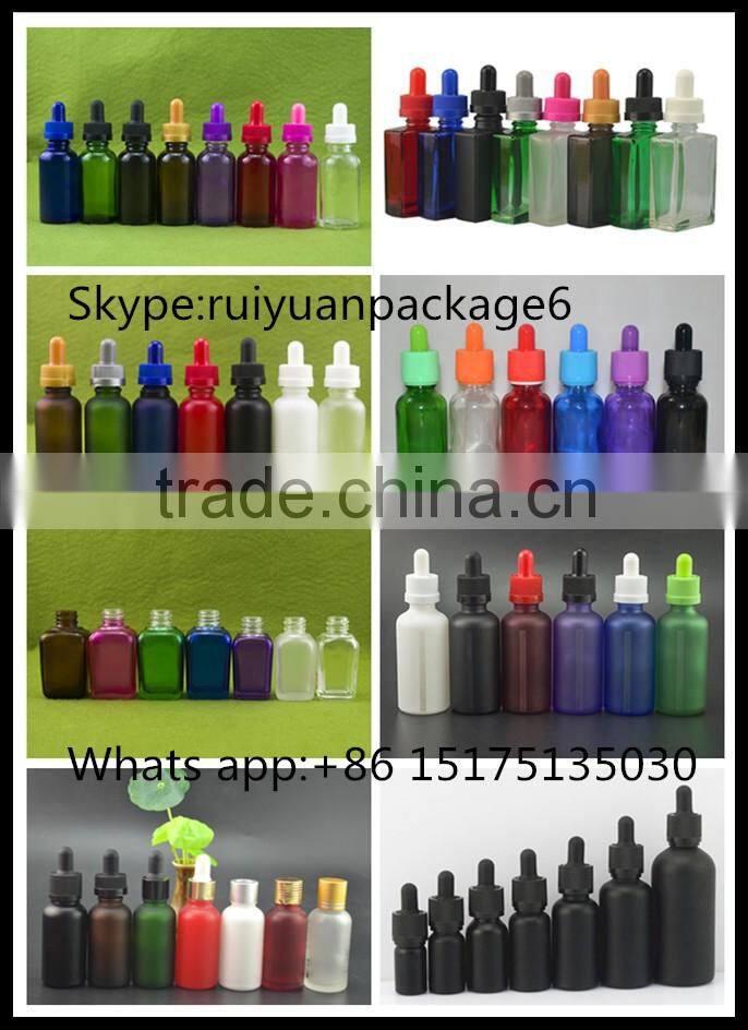 RUIJIA 15ml 30ml rectangle glass dropper bottle with childproof and tamper evident cap wholesales