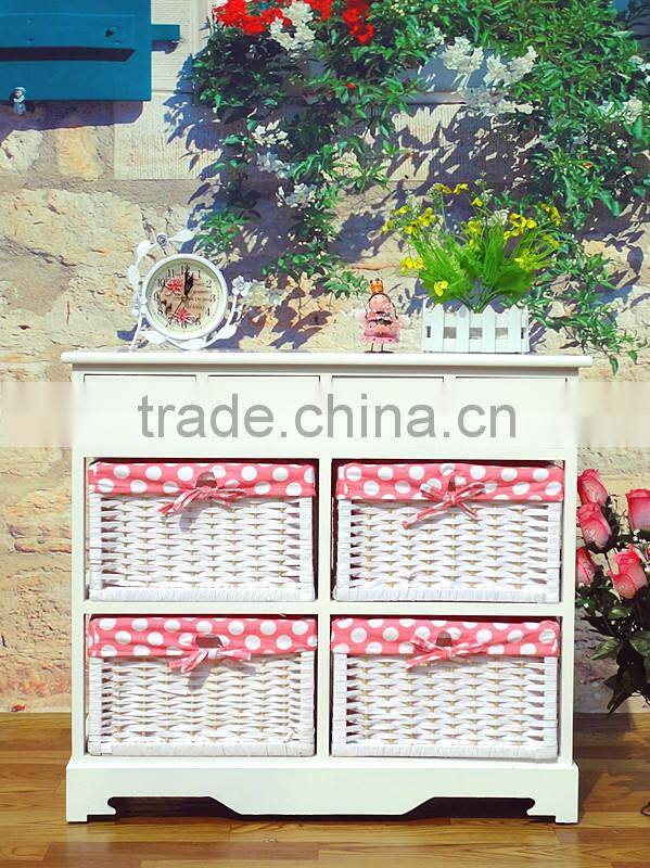 Cheap french white wood small nightstands table