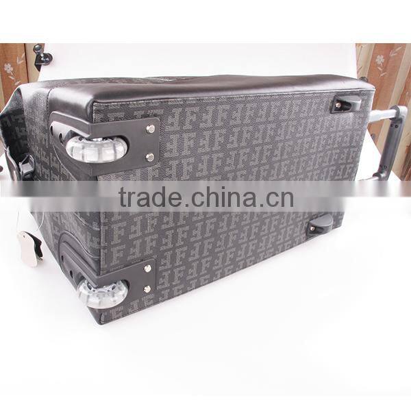 Travel Bag Set Printed PU and Genuine Leather Handmade Bags
