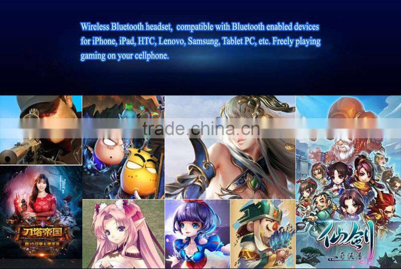 2015 new Wireless Bluetooth Headset Stereo Gaming Headphone Support NFC with Mic for PC iPhone Samsung
