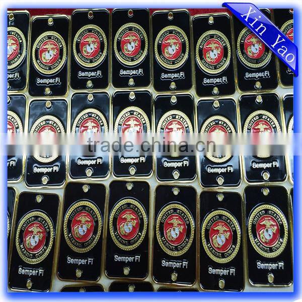 Factory stamping aluminum cheap enamel black dog tag