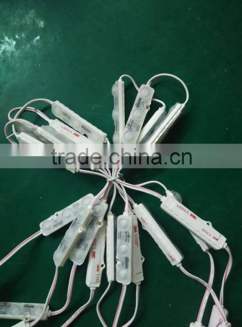 High quality 1.2w samsung led module SMD5630 12V led module with lens
