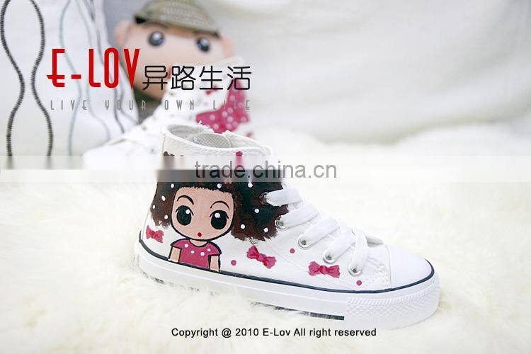 NO.Z021 Fashion design manufacturer Hot sales cheap new style wholesale kids white canvas shoes