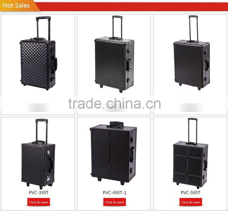 2016 New Arrival Shinny Professional Travel Kit Box Portable Makeup Station With Lights