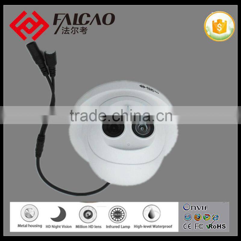 1.3 megapixel 1280*960p H.264 Slim Dome Ip Camera with audio,nightvision,reset and 3.6mm