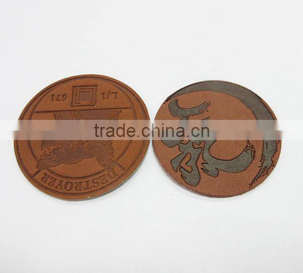 Die Cut Custom Garment Leather Patch for Denim