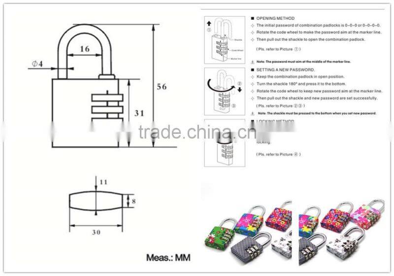 High quality aluminum combination lock,combination padlock,digital lock