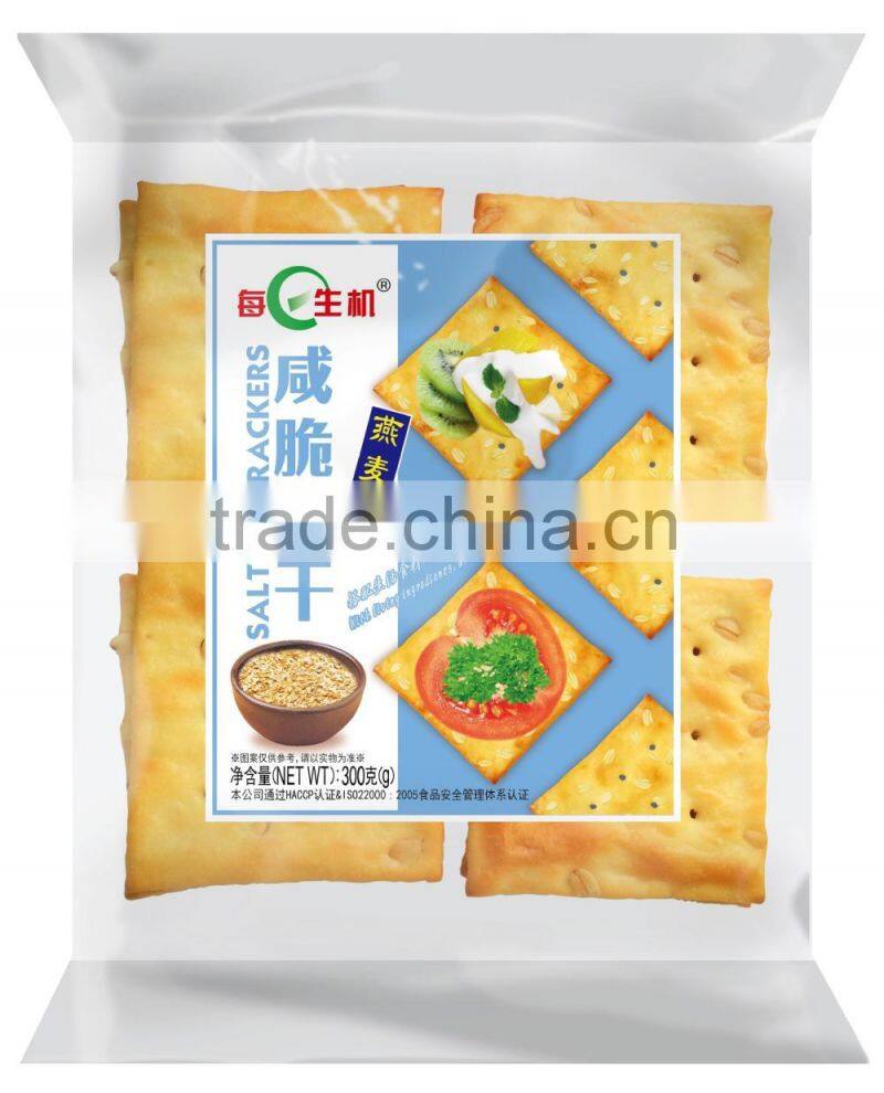 oat biscuit!! 300g*12bag Saltine Crackers(oat flavour)