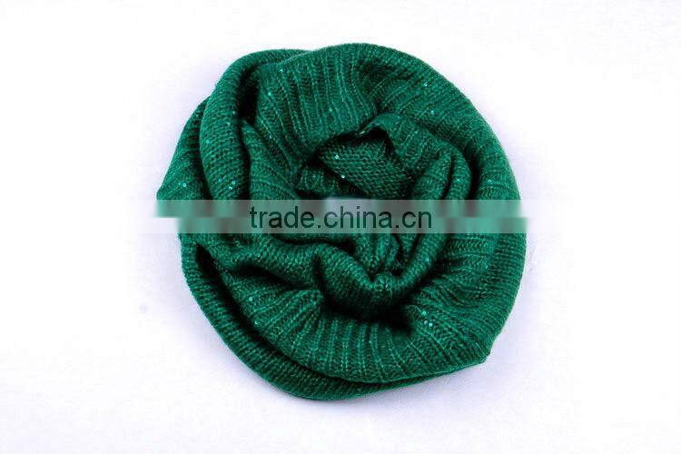 2013 fashion latest design ladies snood glitter scarf