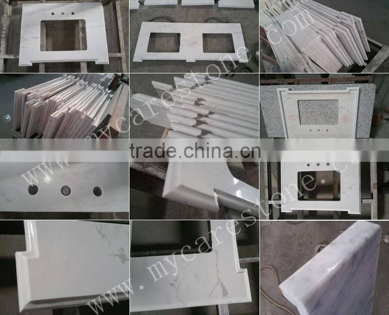 Bathroom Marble vanity top ceramic sink with vanity top