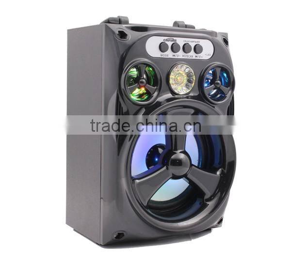 New launch portable wooden karaoke bluetooth speaker with wireless microphone and guitar input