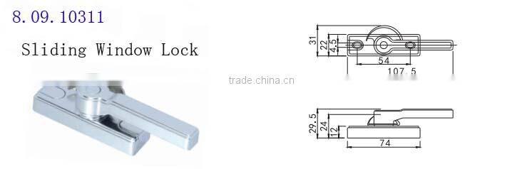 Aluminum Accessories Sliding Window Lock Aluminium Alloy Sliding Glass Window Security Lock
