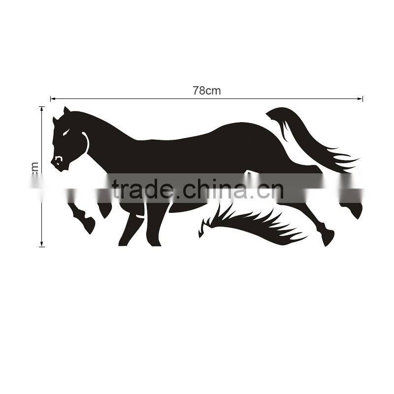 Promotional Home Decorations Black Vinyl Horse Wall Stickers for Kids