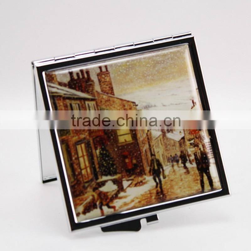 Logo OFFset Printing Cheap Square Pocket Mirror