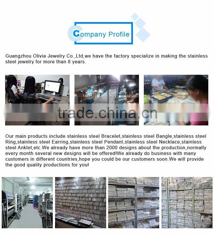 Trending Hot Products stainless steel material stainless jewelry bangle with water-drop pendant