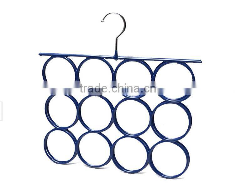 12 Holes Rubber Coated Metal Scarf Hanger, Scarf Organizer