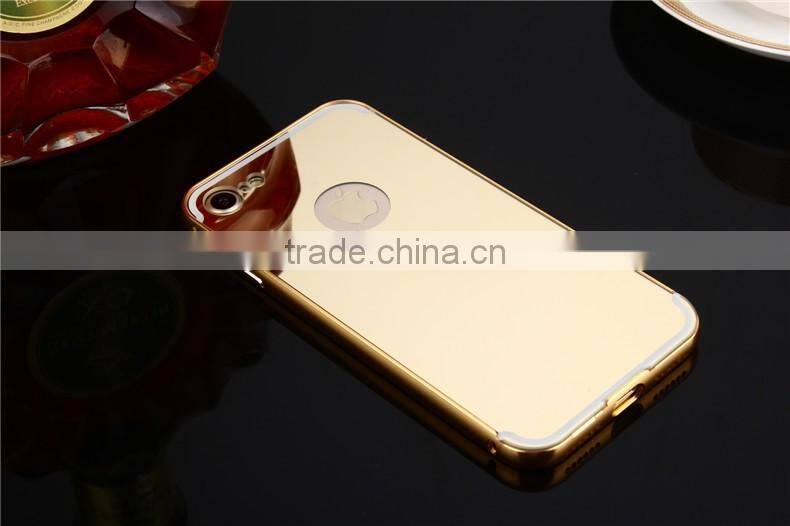 Hot For iPhone 7 Aluminum Alloy Case Metal Bumper Frame Case With Mirror Effect