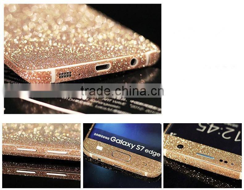 Bling bling glitter sticker cover case for samsung galaxy s7 edge, s7 edge diamonds case