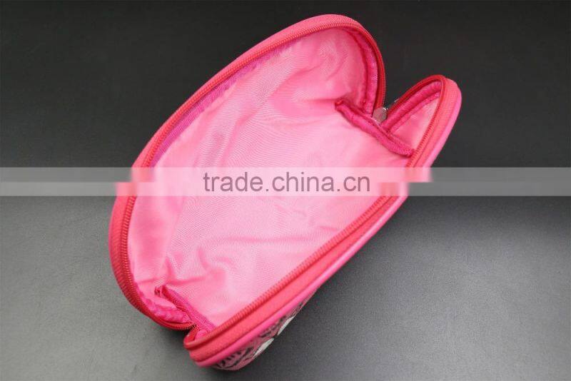 2015 new design wholesale canvas name brand cosmetic bag