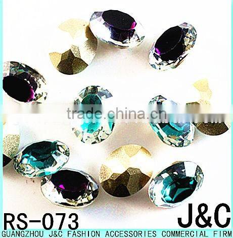 10*14mm turquoise color oval shape sew on resin stones