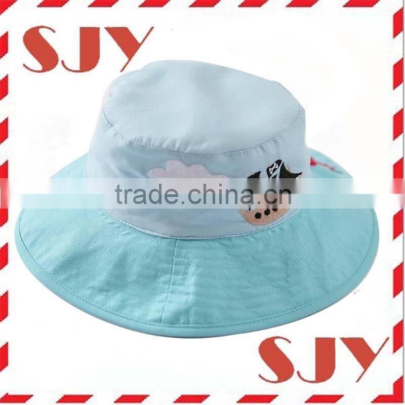 Custom Embroidery Unisex Toddle Kid UPF 50+ Cotton Bucket Sun Hats