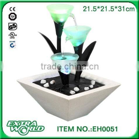Creative puple clay fountain decoration Home Furnishing water humidifier handicraft glass teapot micro landscape water fountain