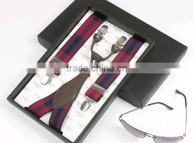 2014 Y-Back 1 Inch Wide Striped Business Mens Suspenders Wholesale