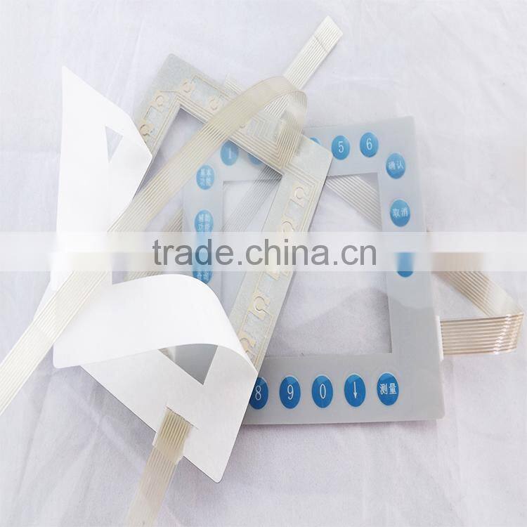 one button membrane switch with PET circuit zip