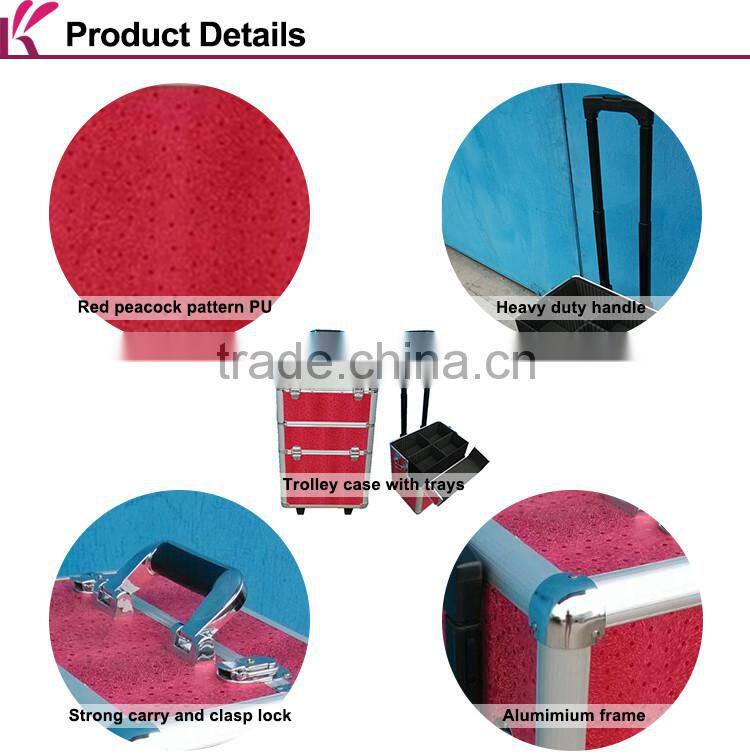 Keifai Customizable Multi-Functional Jewelry Trolley Case With Wheel