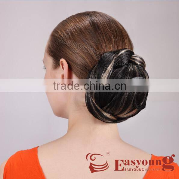 deniya round Synthetic hair bun comb accessories