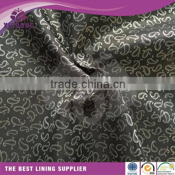 polyester viscose jacquard paisley lining fabric for garment