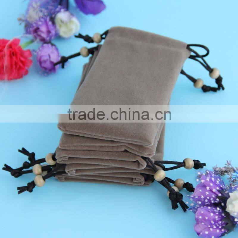 Sweet Decorative Velvet Red Small Pouches