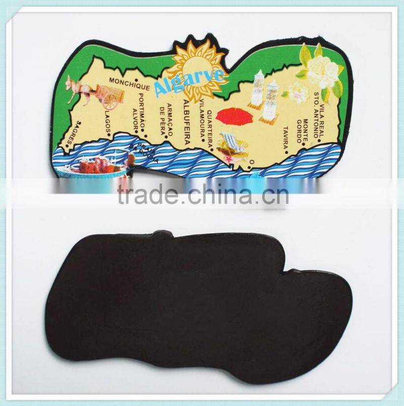 custom tourist souvenir printed rubber magnetic map