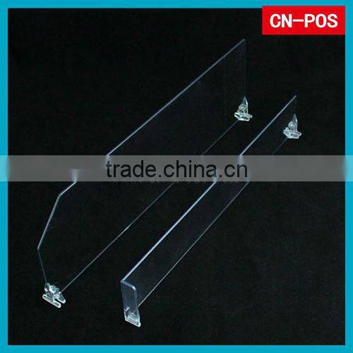 displaying rail for pusher and divider to manage the goods